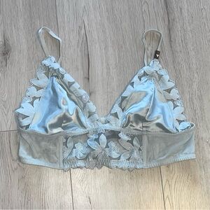 VS Satin Triangle Longline Bralette